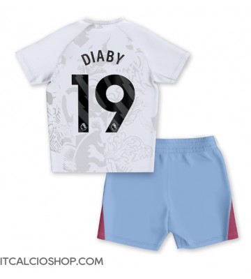 Aston Villa Moussa Diaby #19 Seconda Maglia Bambino 2023-24 Manica Corta (+ Pantaloni corti)